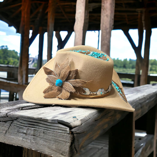 Pearls and Turquoise - Mad Gringa Hats & Boutique