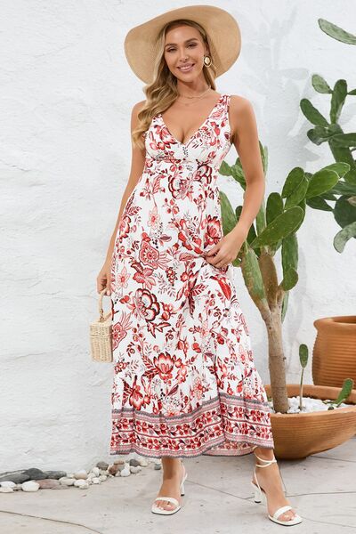 Paisley V-Neck Wide Strap Dress - Mad Gringa Hats & Boutique