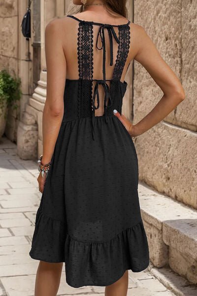 Swiss Dot Ruffle Hem Cami Dress - Mad Gringa Hats & Boutique
