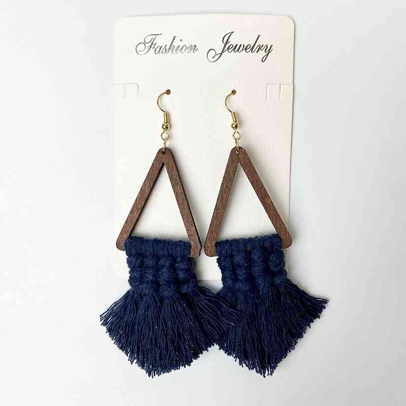 Tassel Detail Geometric Earrings - Mad Gringa Hats & Boutique