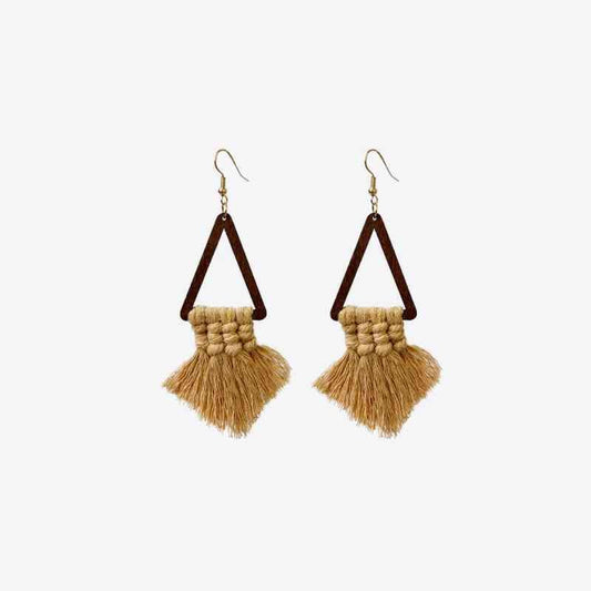 Tassel Detail Geometric Earrings - Mad Gringa Hats & Boutique