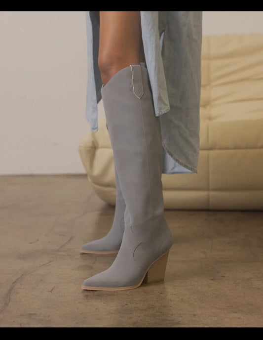 The Saipan Slate Blue | Gorgeous Slim Fit Knee High Boot - Mad Gringa Hats & Boutique