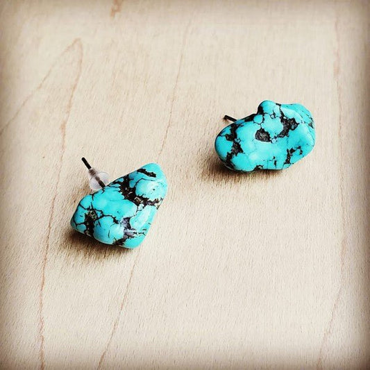 Turquoise Stud Earrings - Mad Gringa Hats & Boutique